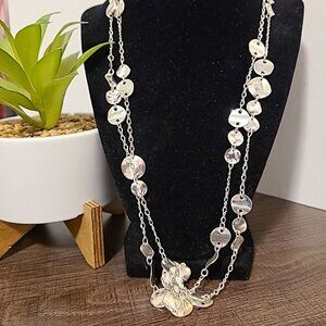 Unbranded Silver Tone Charm Necklace Ladies Pre-Owned Extremely Long Vintage